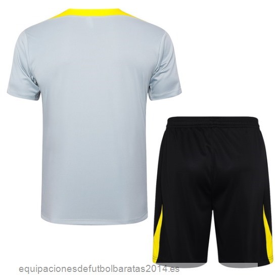 Nuevo Entrenamiento Conjunto Completo Liverpool 24/25 Gris Amarillo Negro Baratas